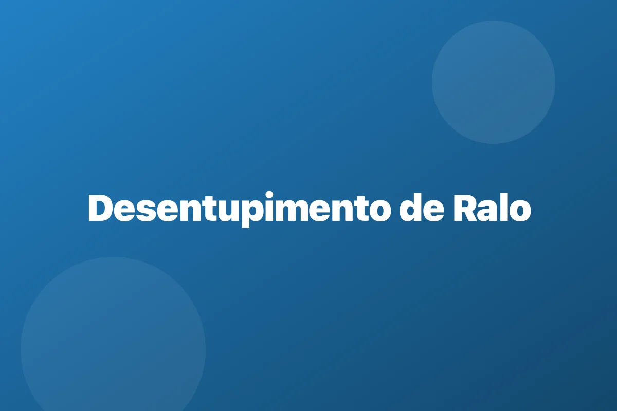 Desentupimento de ralo em Joinville