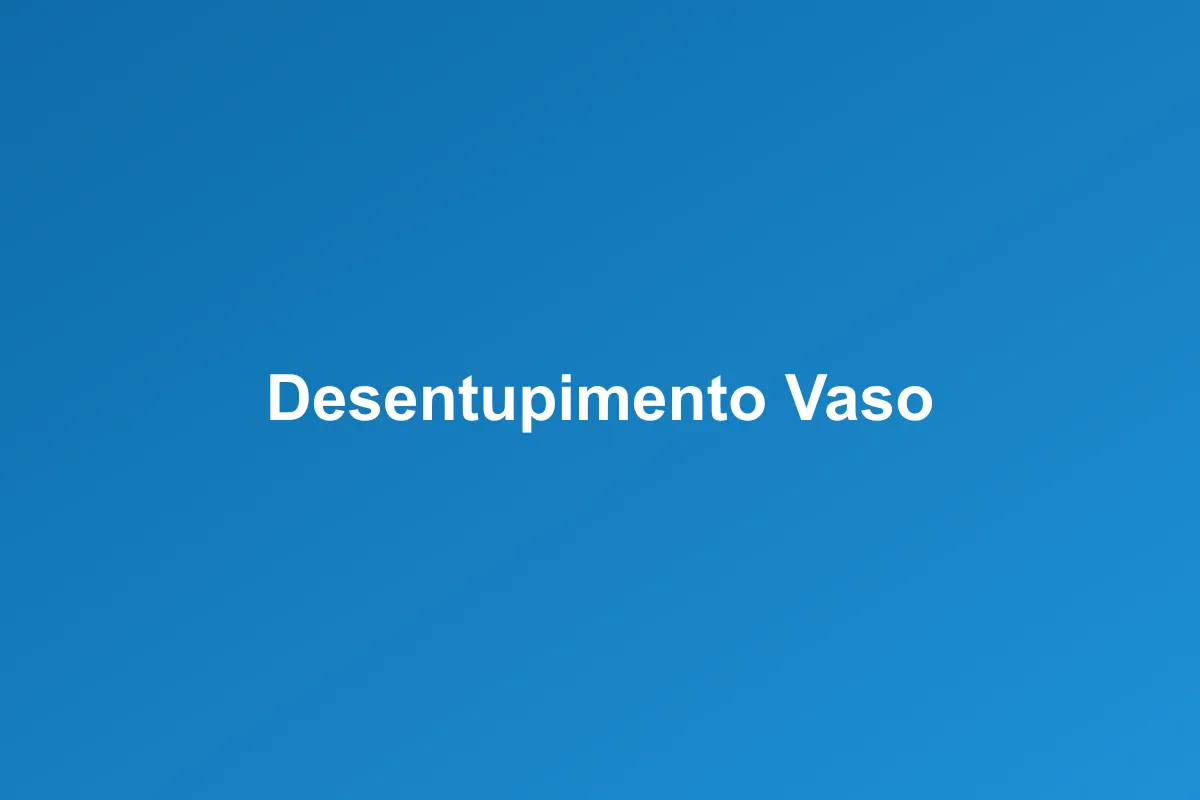 Desentupimento de vaso sanitário em Joinville