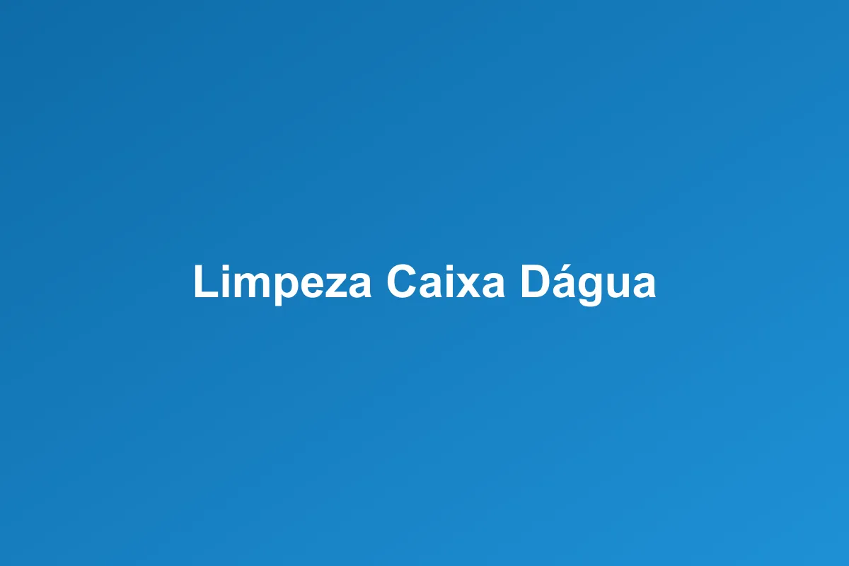 Limpeza de caixa d'água em Joinville